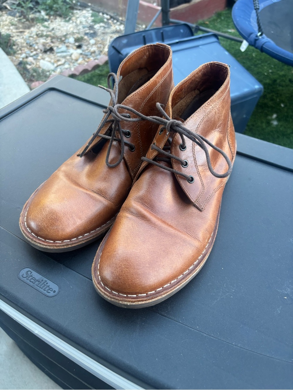 Crown Vintage Brown Leather Chukka Boots